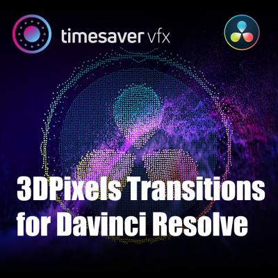 3D Пиксели - переходы для Davinci Resolve
